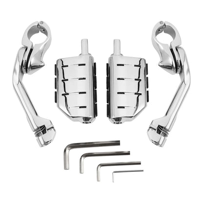 32mm Long Highway Foot Pegs Footrests Fit For Harley Touring Electra Road Glide