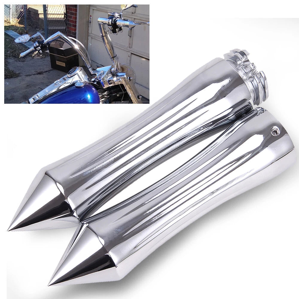 1" Spike Motorcycle Handlebar Hand Grips For Harley Sportster  XL 1200 883 Dyna