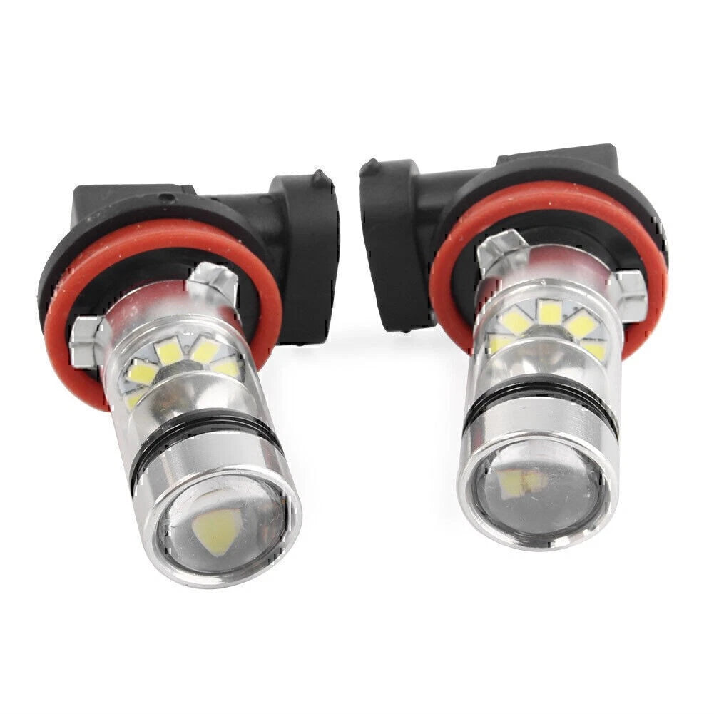 2Pcs H8 White High Power COB LED Bulb Fog/Driving 3030 SMD Head Light Projection