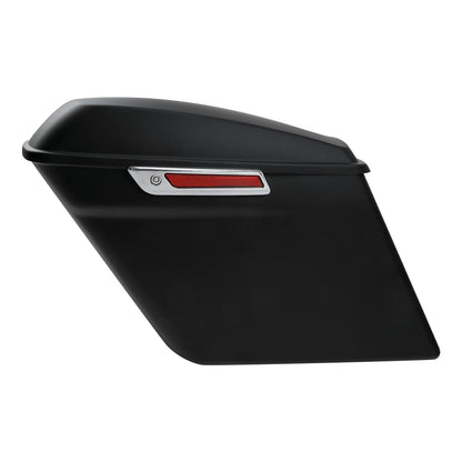 Matte Black 5'' Stretched Saddlebags w/ Bracket For Harley Softail Fatboy 84-17
