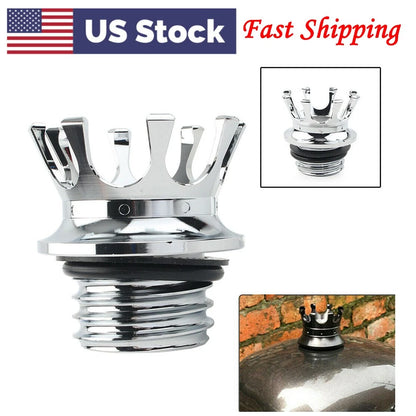 Motorbike Gas Tank Oil Cap Fuel Tank Cover Crown For Harley Road King XL Dyna US
