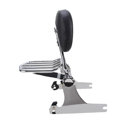 Detachable Passenger Backrest Sissy Bar Chrome Luggage Rack For Harley DYNA 06+
