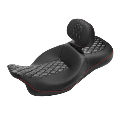 Driver Passenger Seat & Backrest Pad For Harley Touring Road Glide King 2009-23