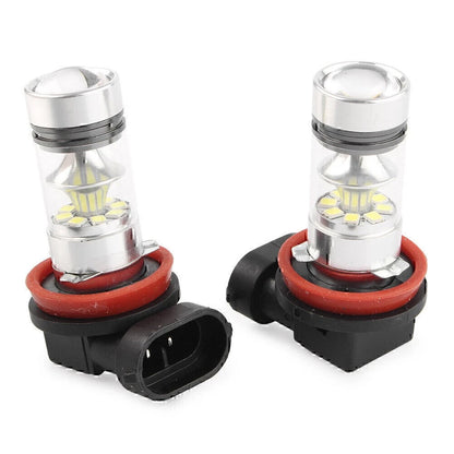 2Pcs H8 White High Power COB LED Bulb Fog/Driving 3030 SMD Head Light Projection
