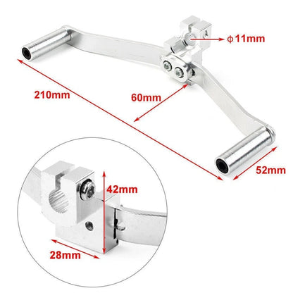 Motorcycle Dual Way Gear Shift Lever Footrest Pedal Shifter Silver Aluminum 1PC