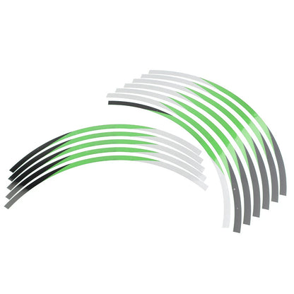 21" 19" RIM STRIPES WHEEL STICKERS DECALS FOR Kawasaki KX 250F 2004-2021 Green