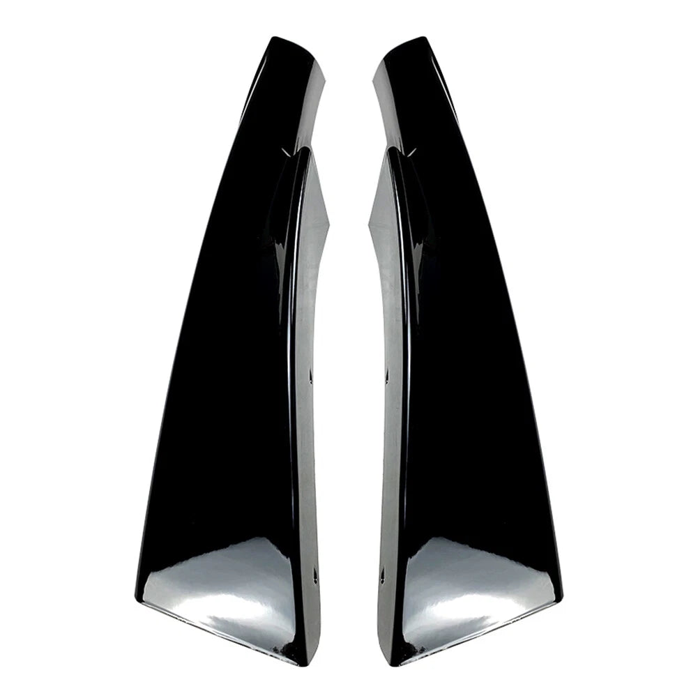 Front Bumper Lip Corner Splitters For BMW E90 E91 LCI M-Tech 2009-13 Gloss Black