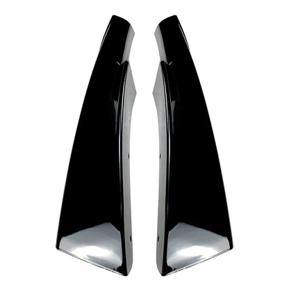 Front Bumper Lip Corner Splitters For BMW E90 E91 LCI M-Tech 2009-13 Gloss Black