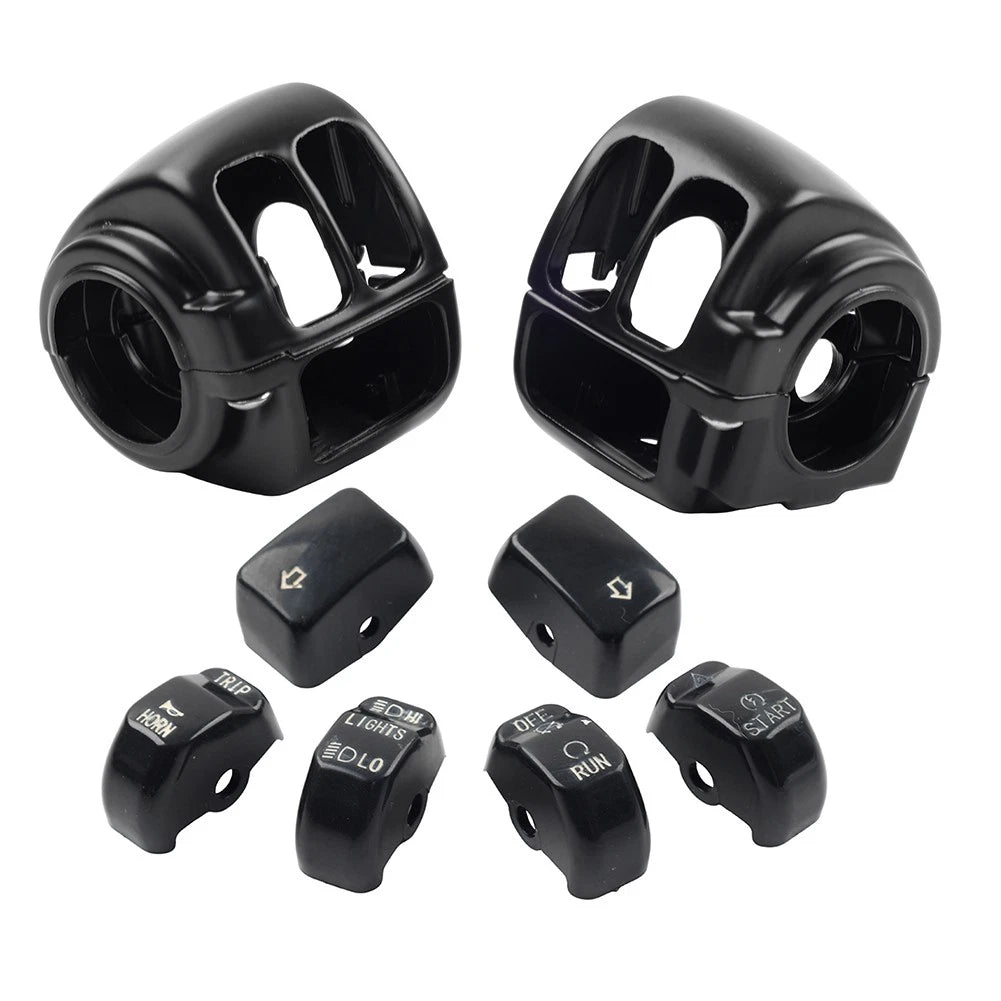 Hand Control Switch Housing Cover W/ Button Cap For Harley Vrod Dyna Sportster