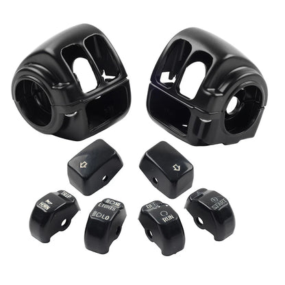 Hand Control Switch Housing Cover W/ Button Cap For Harley Vrod Dyna Sportster