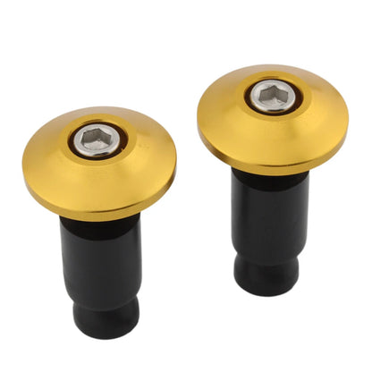 Motorcycle Dirt Bike 7/8'' 22MM Handle Bar End Handlebar Grips Cap Plugs Yellow