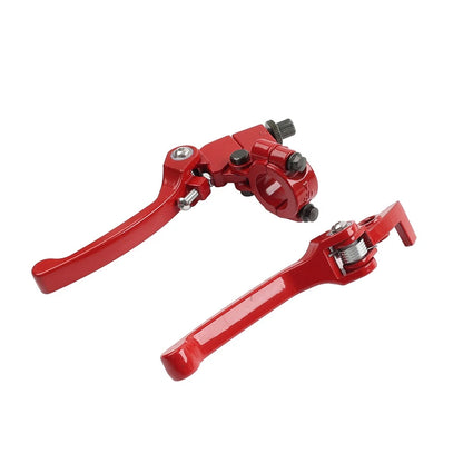 Brake Clutch Levers Red For Dirt Bike 50cc 125cc 22mm 7/8 Inch Handlebar