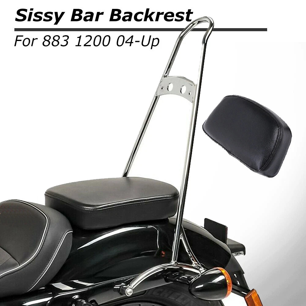 20" Tall Sissy Bar Backrest For 2004-21 Harley Sportster Nightster Iron 883 1200