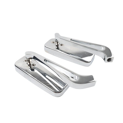 2x Chrome Blue Rearview Side Mirror For Harley For Honda For Kawasaki For Suzuki