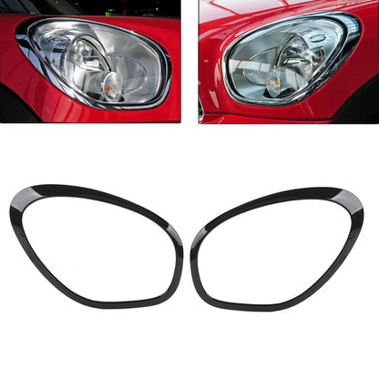 Headlight Ring Bezel Trim Surround Cover For BMW Mini Cooper R60 Countryman Pair