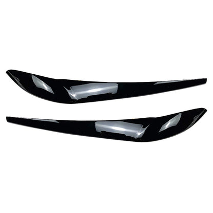 Front Headlight Eyebrow Eyelid Cover Gloss Black For BMW X3 F25 X4 F26 2014-2017