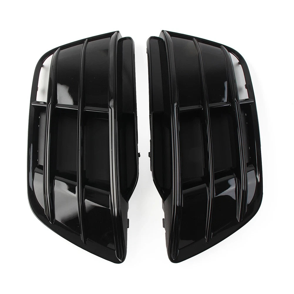 1 Pair Black Front Bumper Fog Light Grille Cover For Audi Q5 SQ5 2018-2022