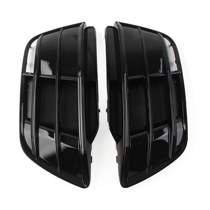 1 Pair Black Front Bumper Fog Light Grille Cover For Audi Q5 SQ5 2018-2022