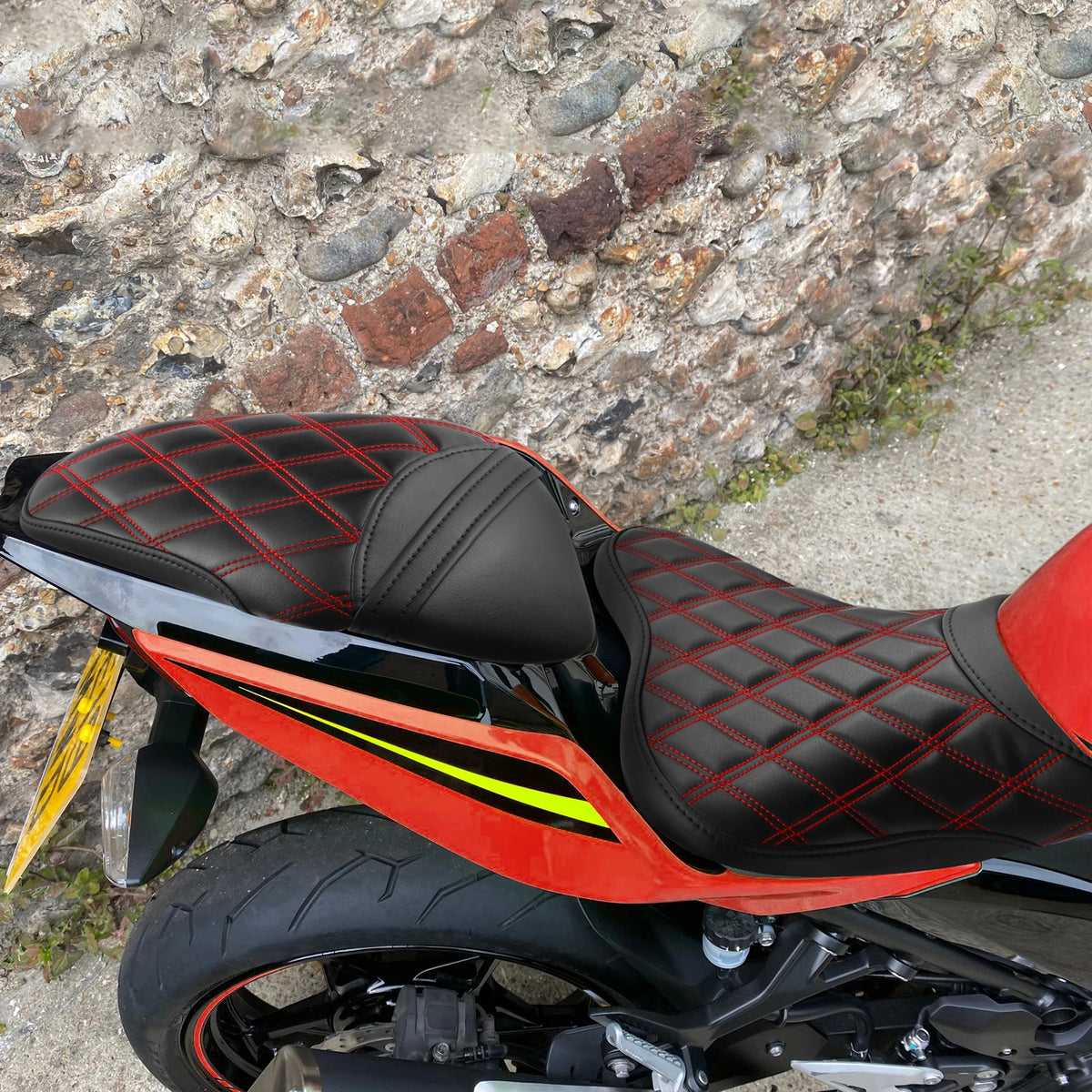 Driver & Passenger Seat Fit For Kawasaki Ninja 400 2018-2022 Z400 2019-23 Black