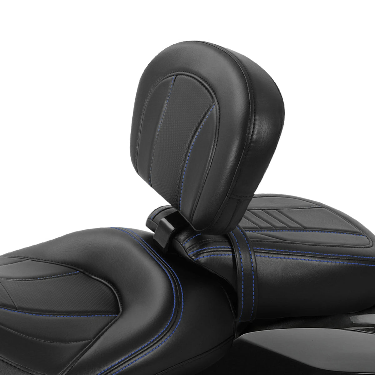 Black Driver Rider Backrest Pad Fit For Harley Road King Street Glide 2009-2023