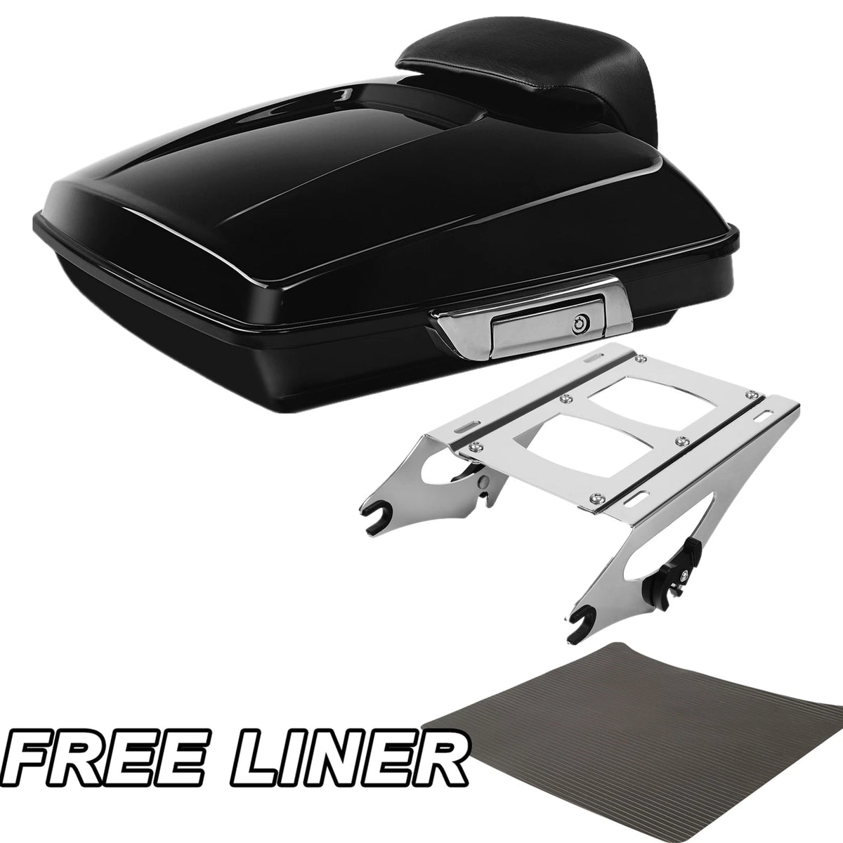 5.5" Razor Trunk Pad Two-Up Mount Rack Fit For Harley Touring Road Glide 2014-26