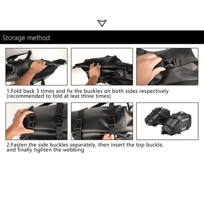 Universal Rear Motorcycle Saddlebags Saddle Storage Side Bags 28L For BMW Honda
