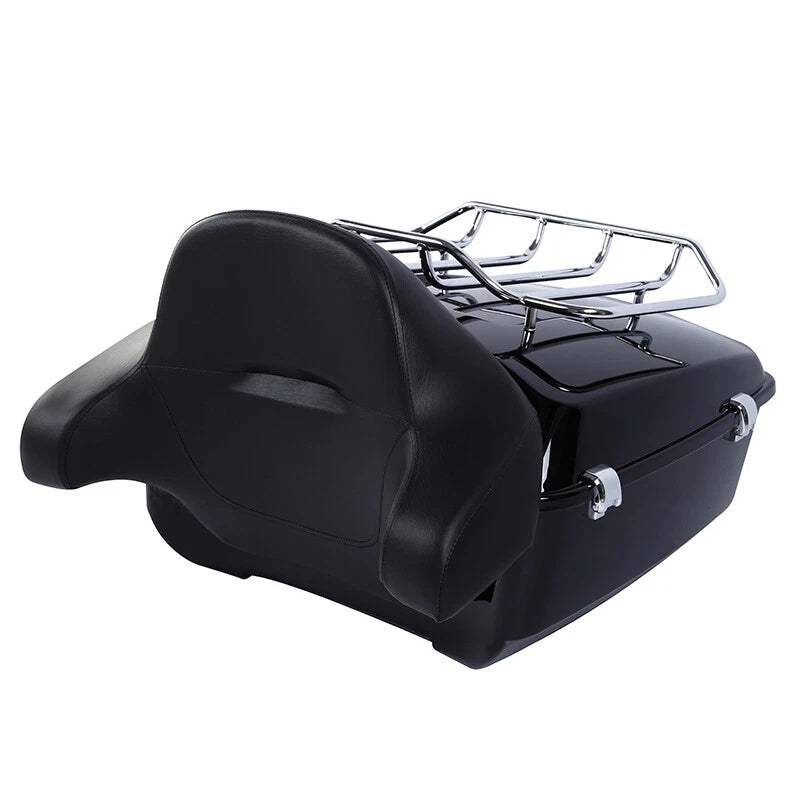 King Trunk Backrest Mount Rack Plate For Harley Touring Electra Glide 2014-26 24