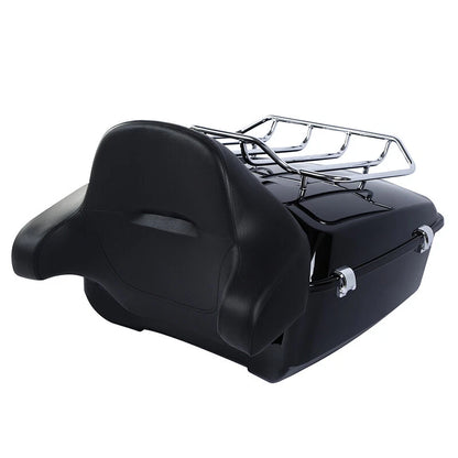 King Trunk Backrest Mount Rack Plate For Harley Touring Electra Glide 2014-26 24
