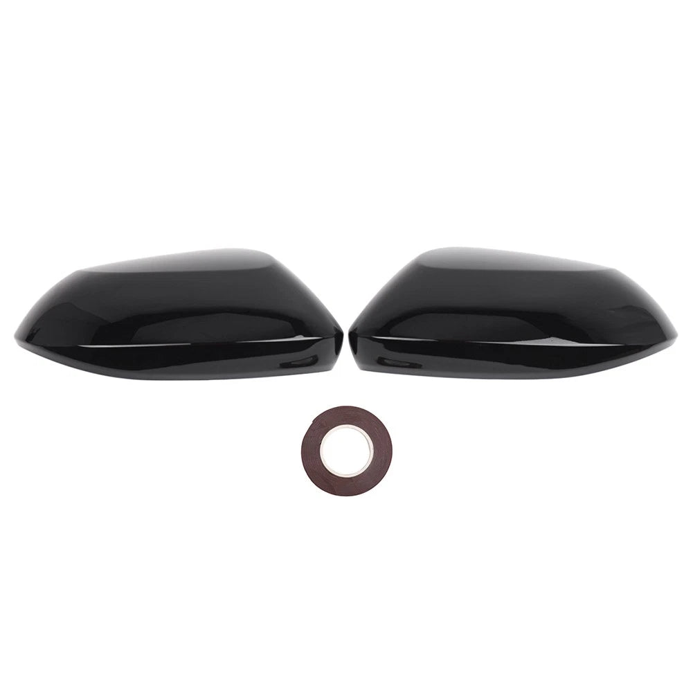 Side Door Rearview Upper Mirror Cover Cap Glossy Black For Toyota Corolla 19-25