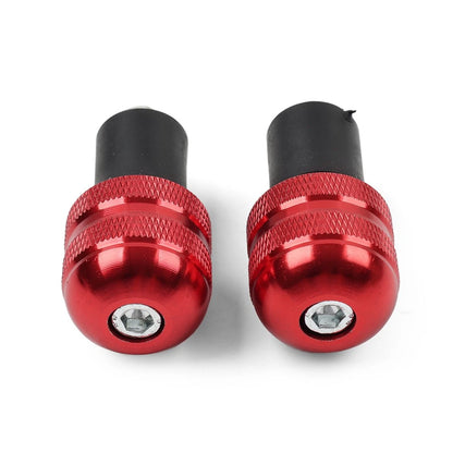 2pcs Universal 7/8'' Motorcycle Handlebar Grips Bar End Cap Plug Slider Red
