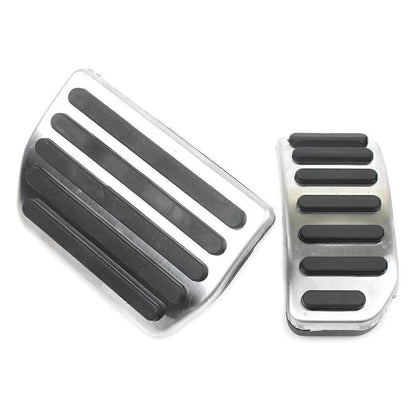 Car Aluminum Gas Brake Foot Pedal Footrest Cover Kit Fit S60 XC60 V60 S80 2PCS