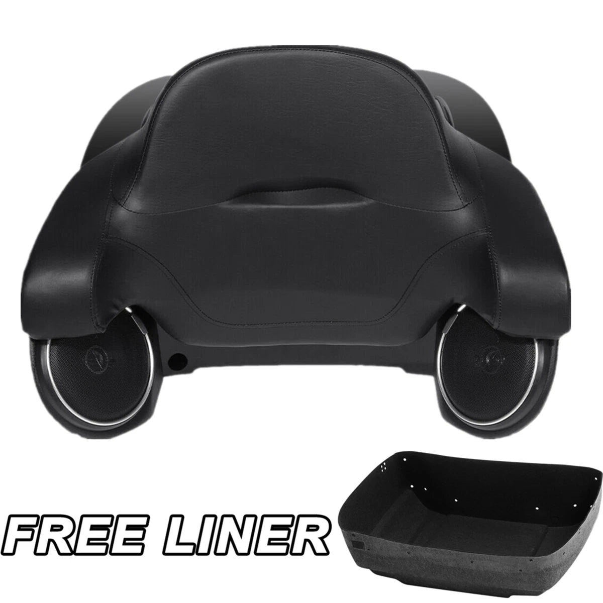 Matte Black King Trunk Backrest Speakers For Harley CVO Road Glide 14-25 25