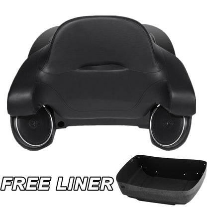 Matte Black King Trunk Backrest Speakers For Harley CVO Road Glide 14-25 25