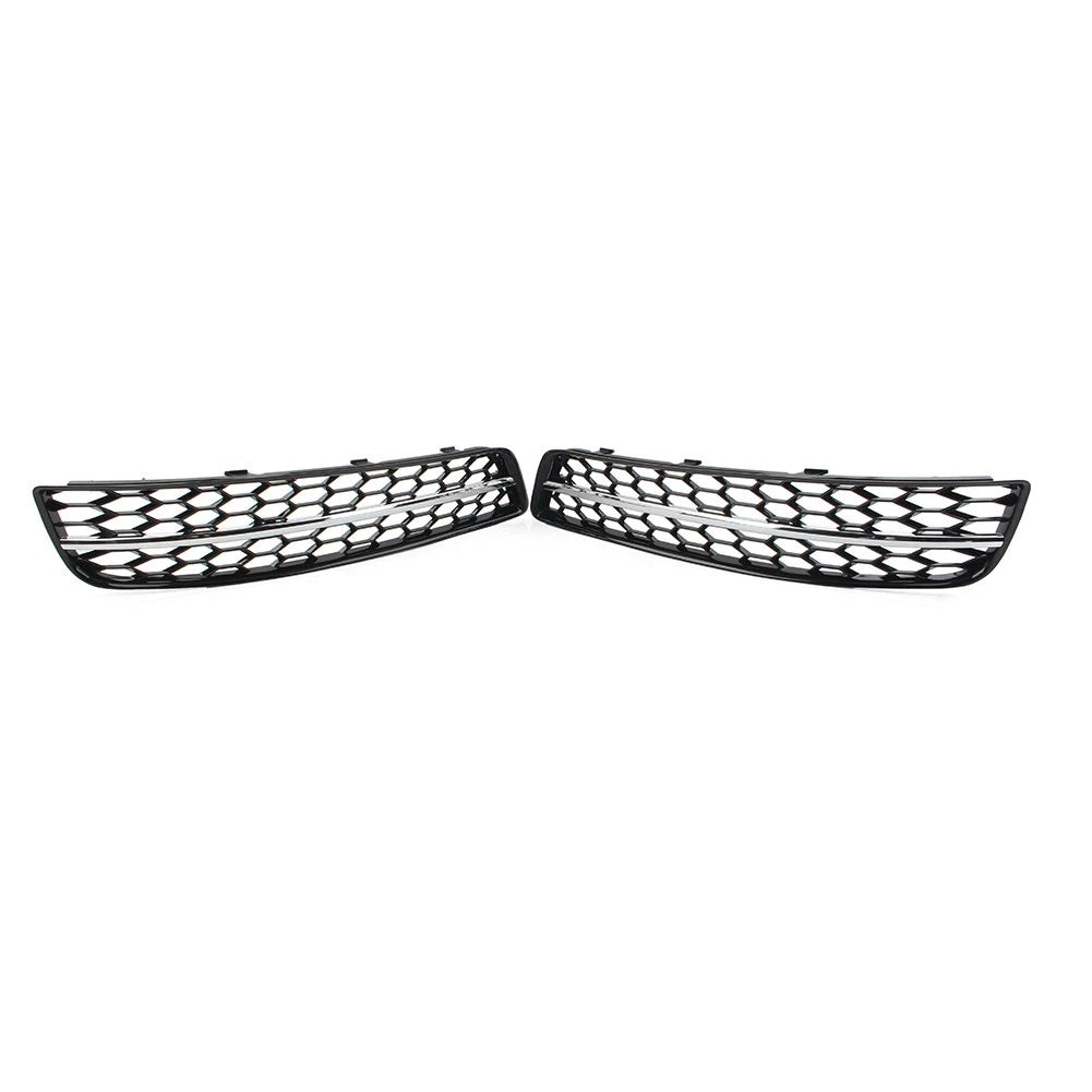 Pair Front Bumper Mesh Fog Light Cover W/O Fog Light Hole For Audi A3 8P 2009-13