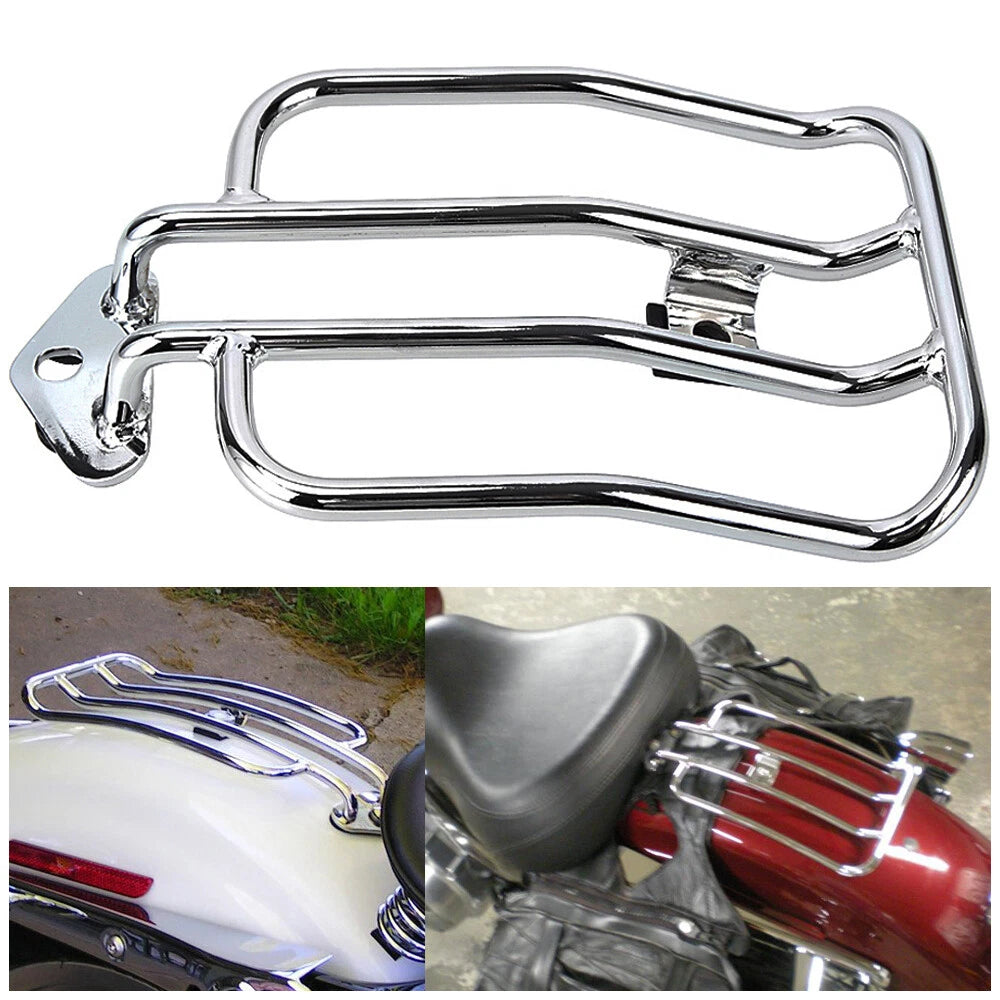 Chrome Rear Fender Solo Seat Luggage Rack For Harley Sportster XL 883 1200 48 72