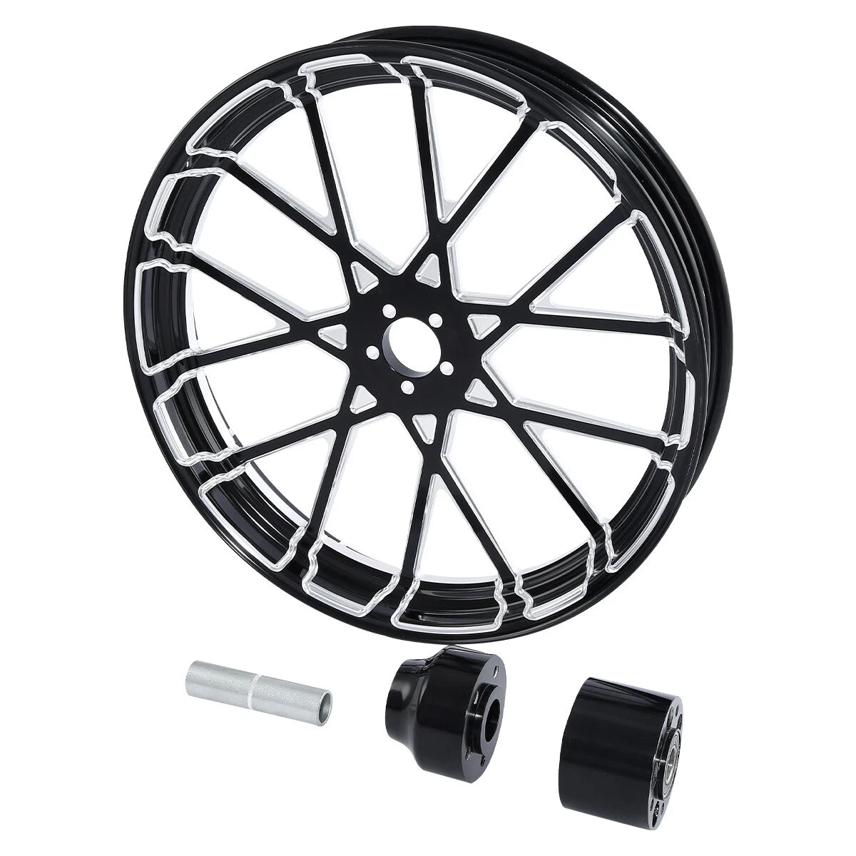 21'' Front Wheel Rim Single Disc Hub &Fender Fit For Harley Touring 2008-2025 US