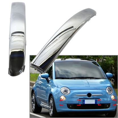 Front Bumper Moulding Trim Cover Left & Right Set Fit FIAT 500 2007-2015 Chrome