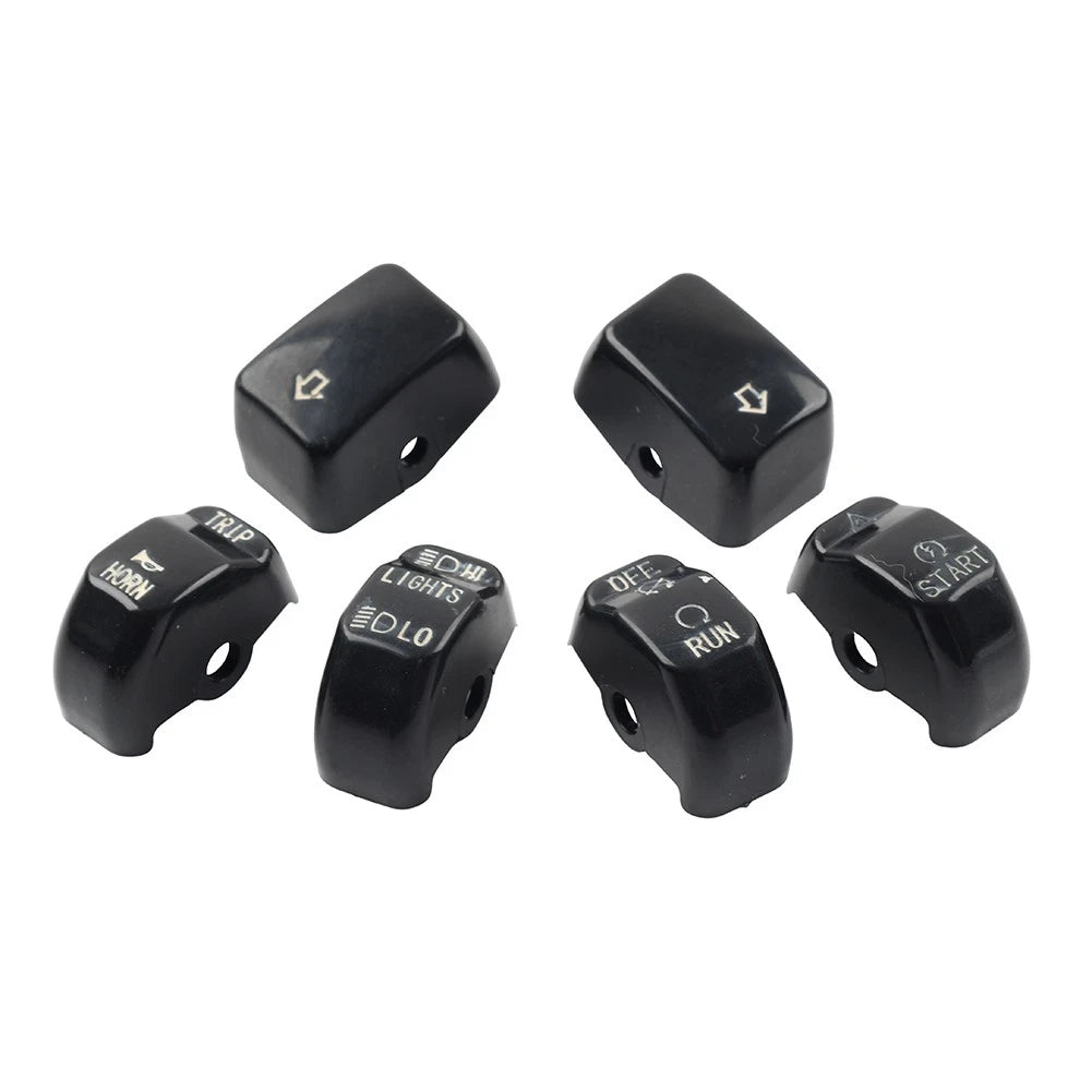 6x Hand Control Switch Housing Button Caps for Harley Sportster XL XR 1996-2013
