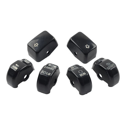 6x Hand Control Switch Housing Button Caps for Harley Sportster XL XR 1996-2013