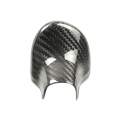 1 Pcs Black Carbon Fiber Shift Knob Cover Shell For Audi A4 A5 Q5 Q7 A6 A7 S6 S7