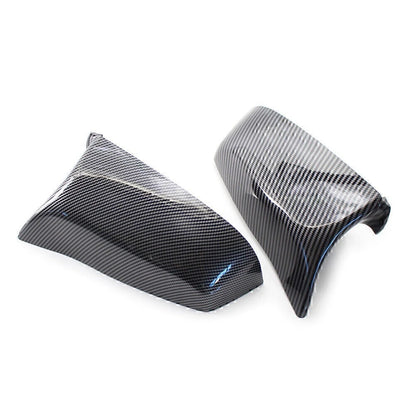2x Carbon Fiber Rear View Mirror Cover Trim For BMW 5 Series E60 F10 F01 F02 E63