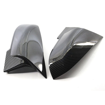 2x Carbon Fiber Rearview Mirror Cover Caps For BMW 1 2 3 4 Series X1 M2 I3 I3S