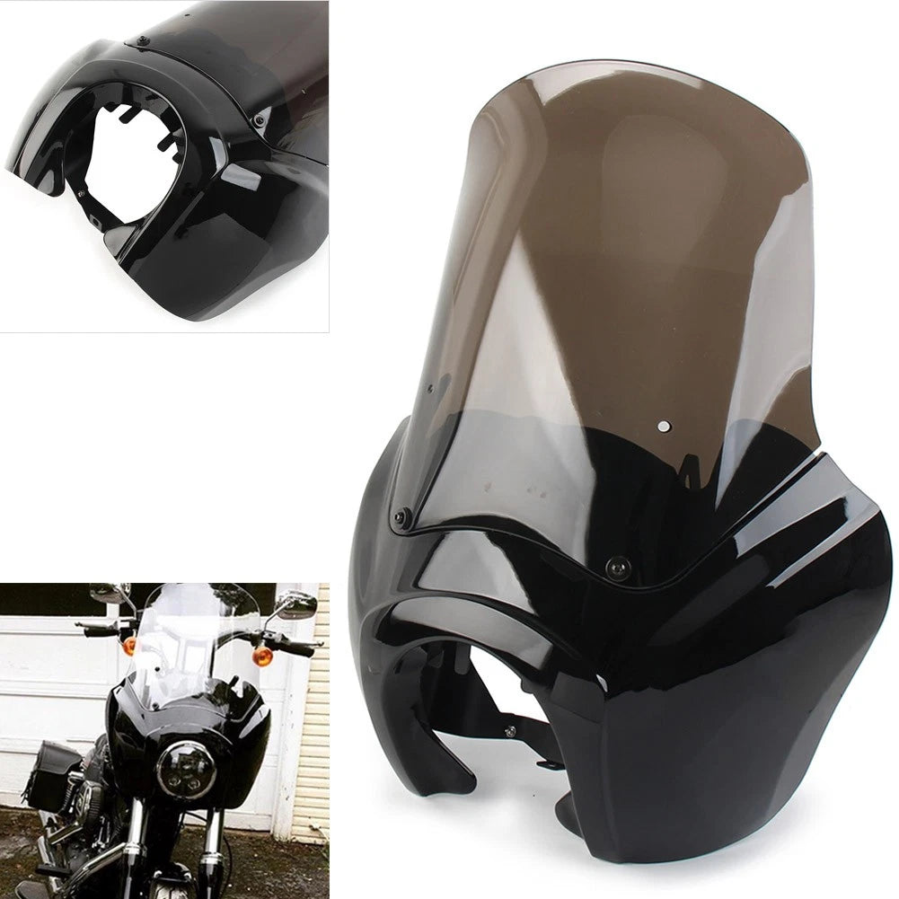 Front Headlight Fairing Cover W/ 15'' Windshield FitHarley Dyna FXDXT T-Sport