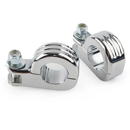 US 1.25" Highway Foot Peg Mounting P Clamps for Harley Dyna Engine Bars Chrome