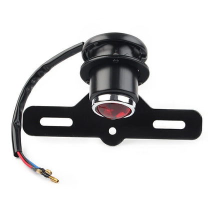 Round Retro Motorcycle Brake Tail Light Lamp Fit Bobber Chopper Cafe Racer