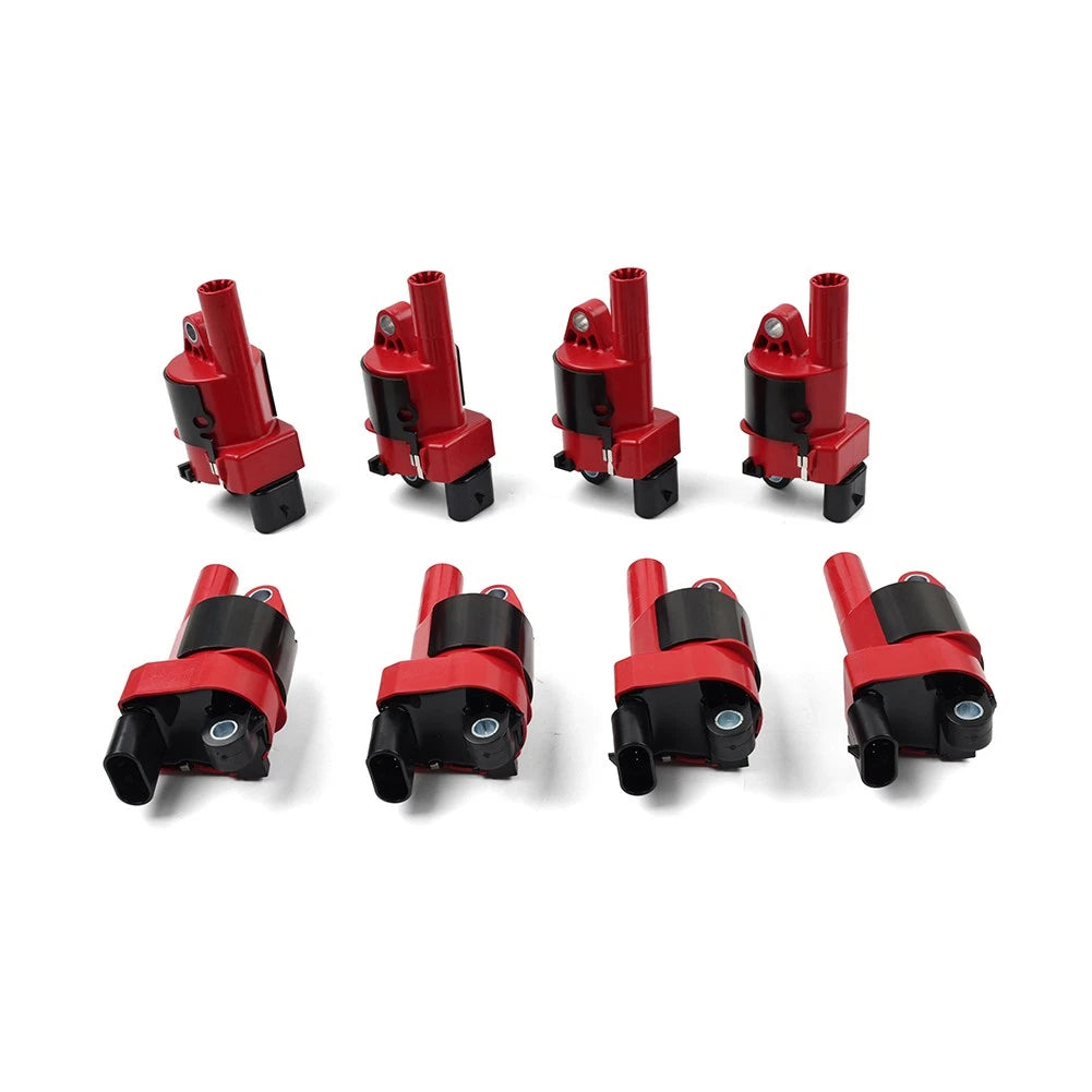 8x Red D514A Round Ignition Coil Pack For Chevrolet Silverado For GMC