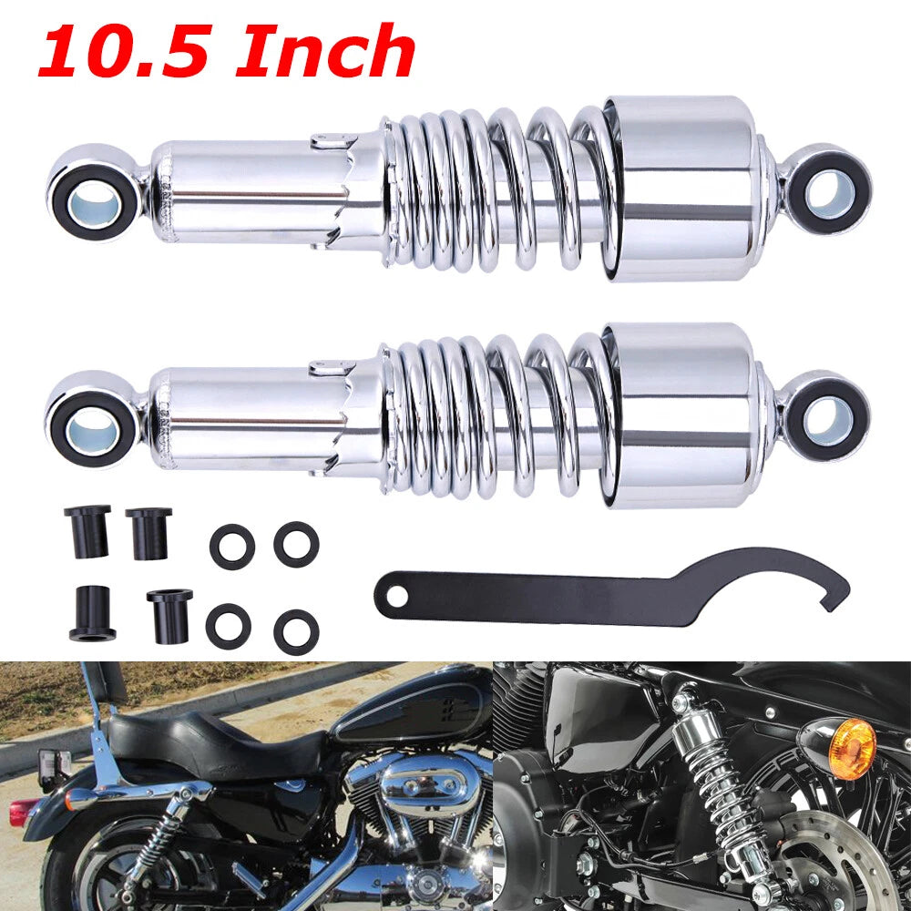Pair 10.5'' 267mm Rear Shock Absorber For Harley Sportster 883 1200 Dyna Set