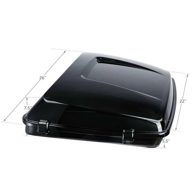Black Razor Trunk & Mount Rack Fit For Harley Touring Road Glide 14-25