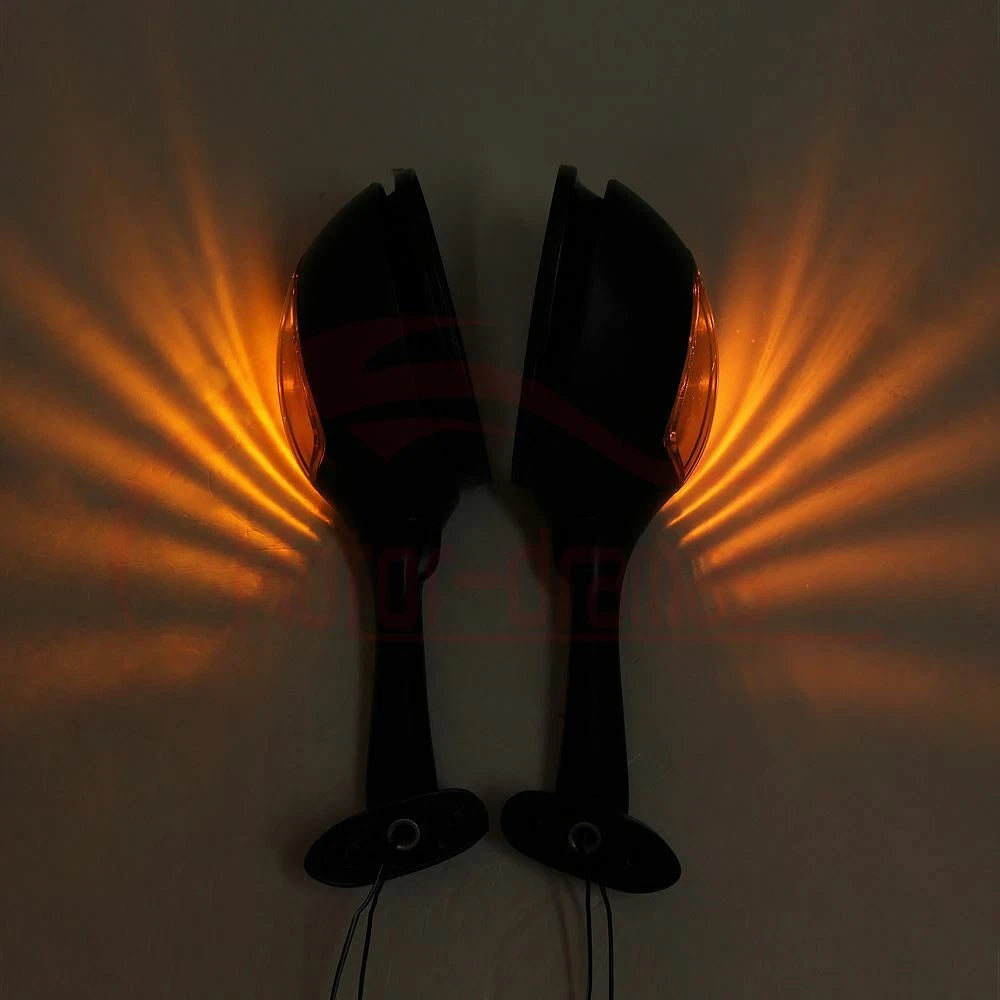 Rearview Mirrors w/ LED Turn Signal For Suzuki GSXR 1000 GSXR600 GSX-R 750 06-15