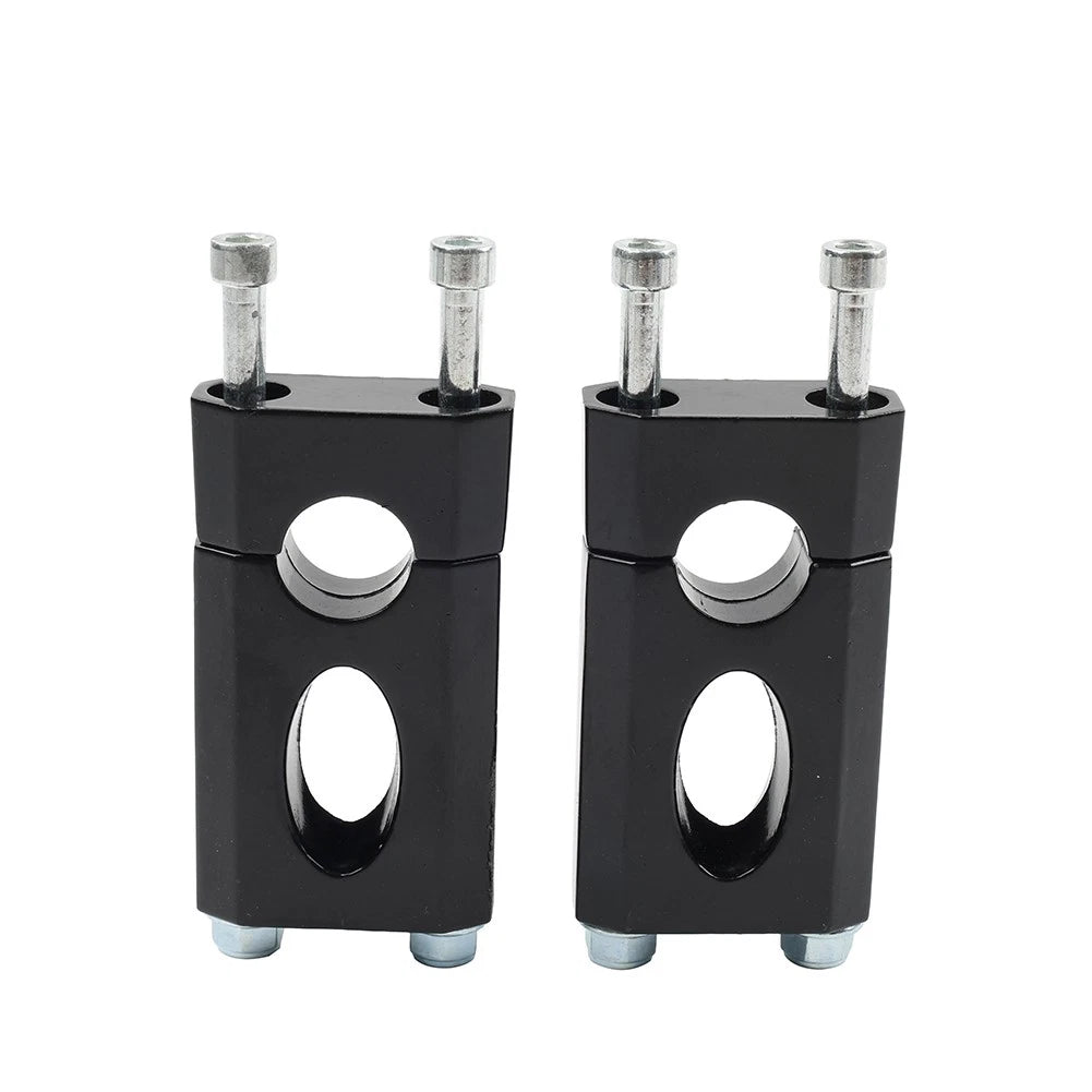 22mm 7/8" Motor HandleBar Mount Clamp Risers For 50-125cc Dirt Pit Bike Black